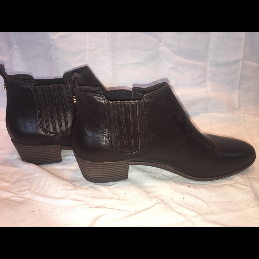 Women’s Michael Kors Chocolate Leather Ankle Boots